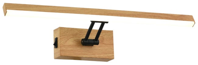 Kinkiet Lester 40 cm czarny z imitacją drewna 4000 lm LED Reality
