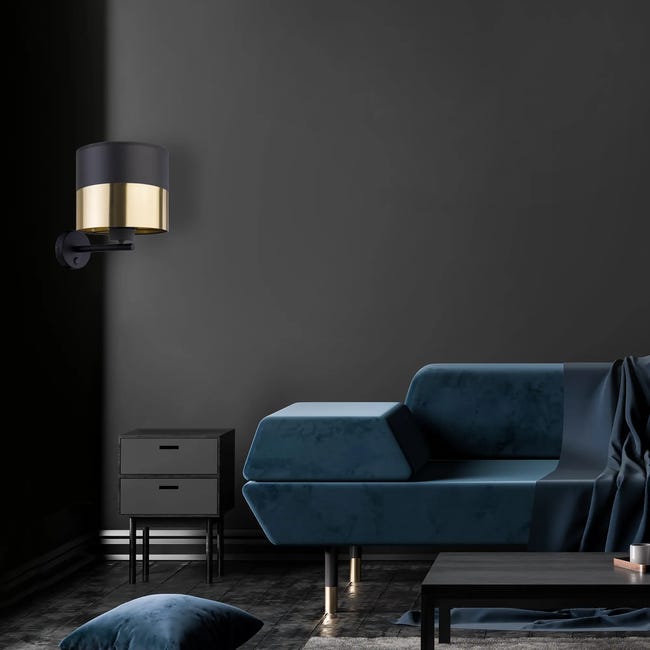 Kinkiet Londyn czarno-złoty E27 TK Lighting