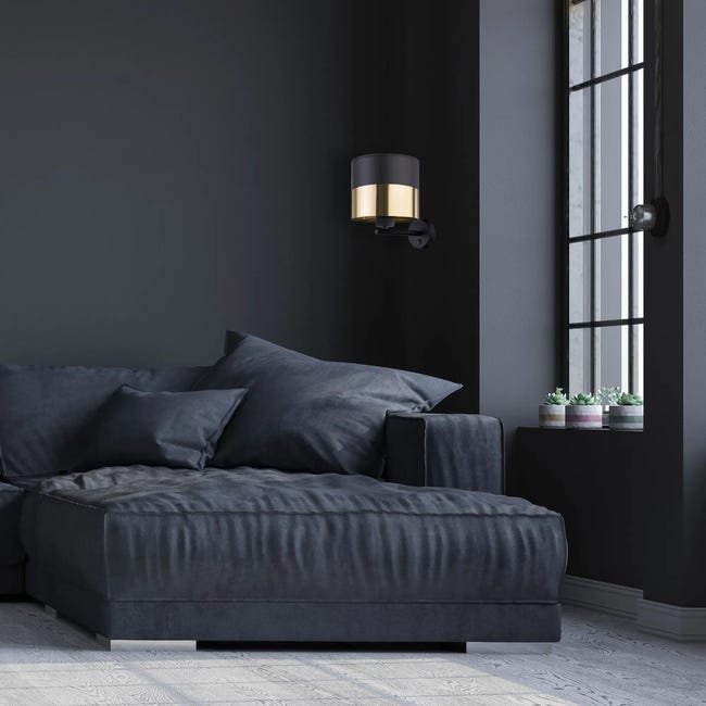 Kinkiet Londyn czarno-złoty E27 TK Lighting