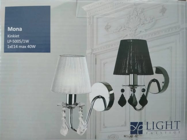 Kinkiet MONA czarny E14 LIGHT PRESTIGE