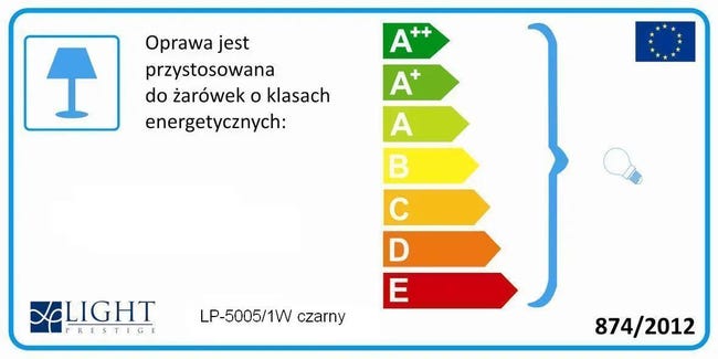 Kinkiet MONA czarny E14 LIGHT PRESTIGE
