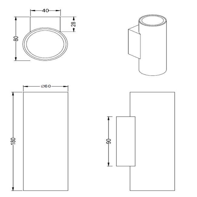 Kinkiet Marley mosiądz GU10 Trio