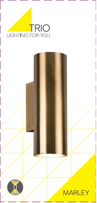 Kinkiet Marley mosiądz GU10 Trio