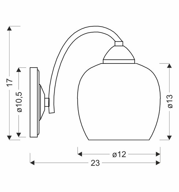 Kinkiet Prego chrom E27 Candellux