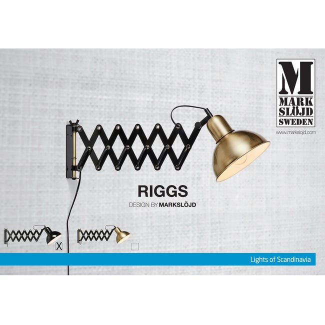 Kinkiet Riggs czarny E27 Markslojd