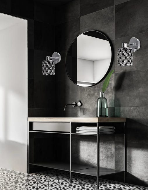 Kinkiet Roki srebrno-czarny G9 Candellux