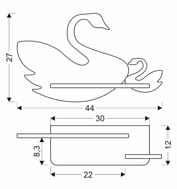 Kinkiet Swan różowo-biały 250 lm LED Candellux