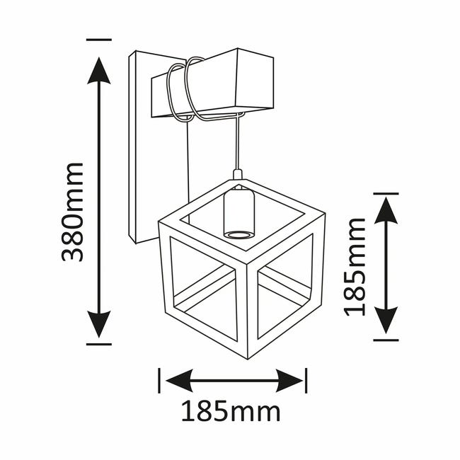Kinkiet Sweden czarny E27 Il Mio