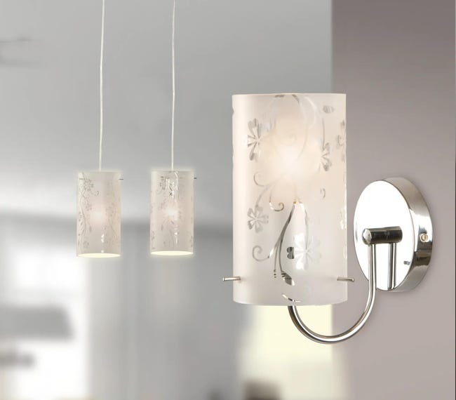 Kinkiet VALVE biały z chromem E27 ITALUX