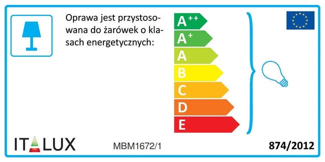 Kinkiet VALVE biały z chromem E27 ITALUX