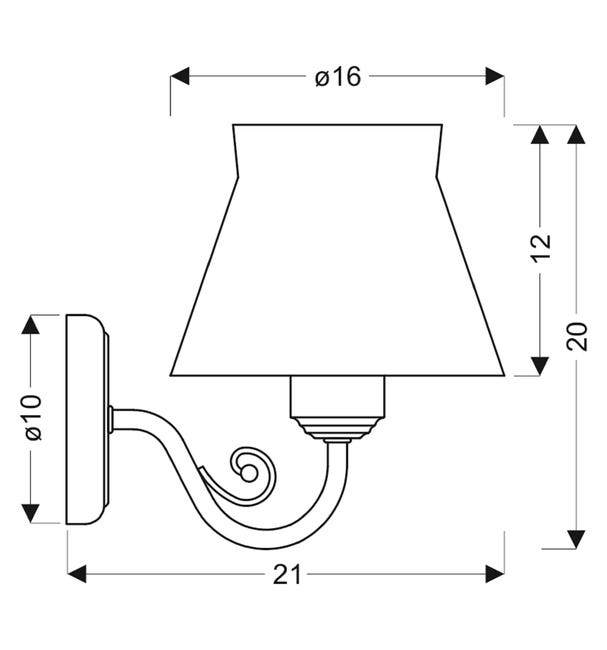 Kinkiet Zefir biały E27 Candellux