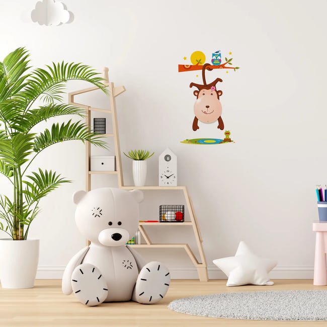 Kinkiet dziecięcy LED z naklejką małpka Milagro