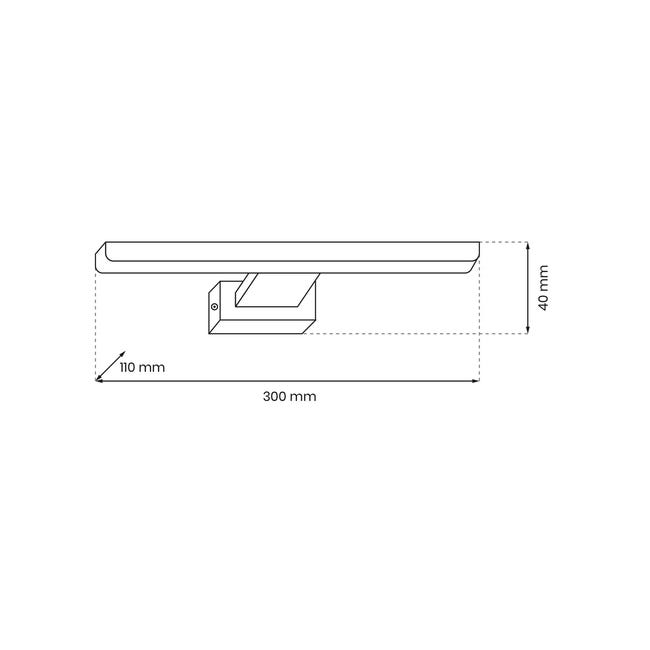 Kinkiet galeryjka Pinto 30 cm złoty 490 lm LED Milagro