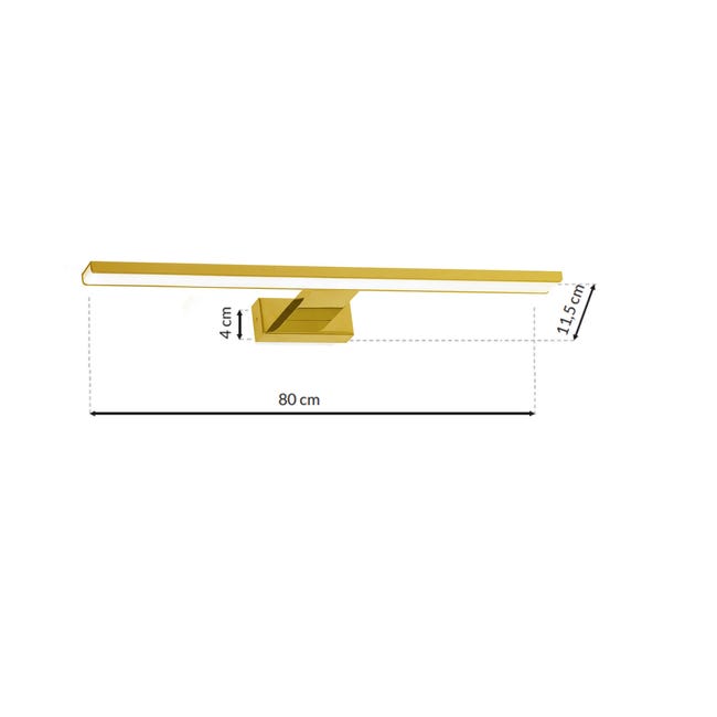 Kinkiet galeryjka Shine 80 cm złoty 1050 lm LED Eko-Light