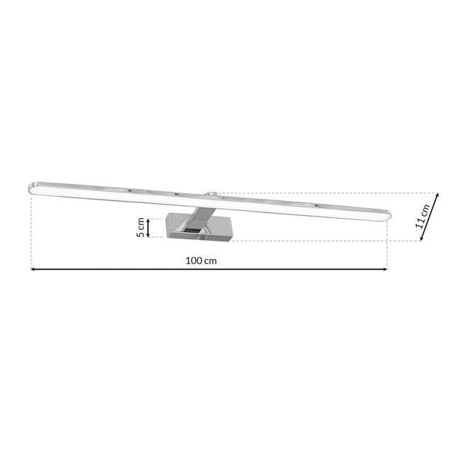 Kinkiet galeryjka Splash 100 cm chrom 1470 lm LED Eko-Light