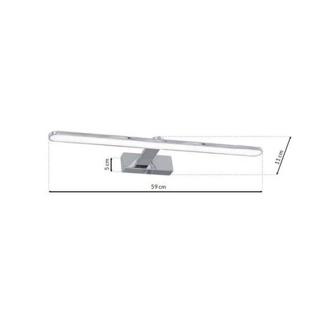 Kinkiet galeryjka Splash 60 cm chrom 840 lm LED Eko-Light