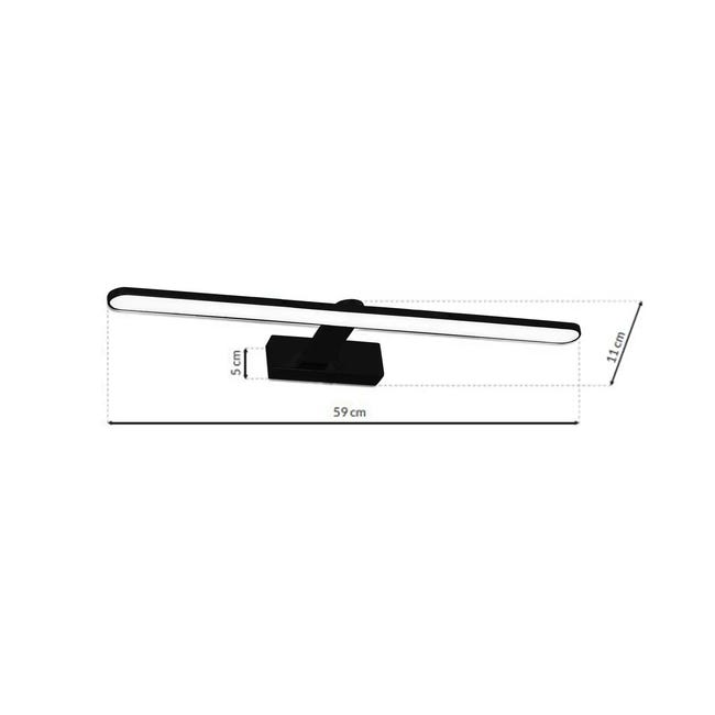 Kinkiet galeryjka Splash 60 cm czarny 840 lm LED Eko-Light
