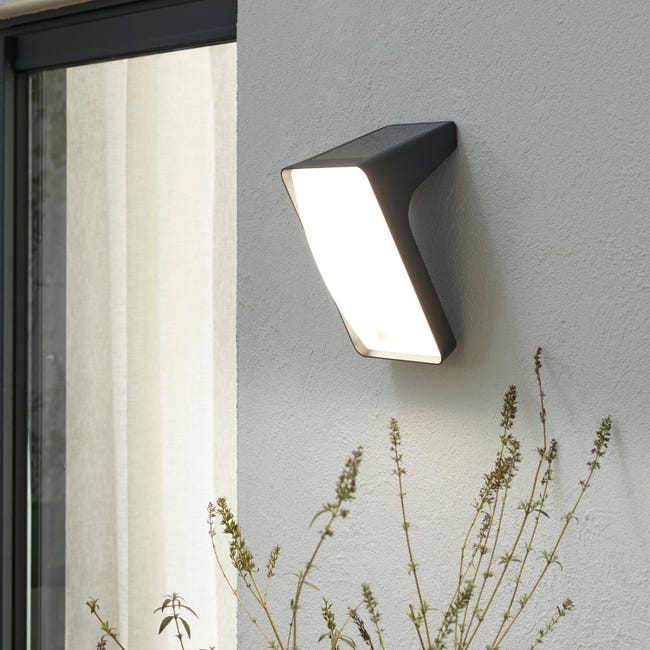 Kinkiet solarny Algoa szary z czujnikiem IP54 LED Inspire