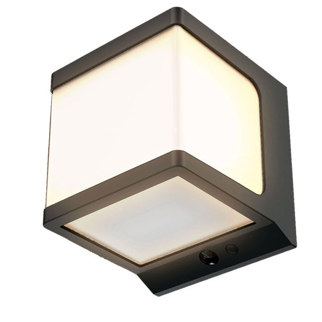 Kinkiet solarny Prospe czarny z czujnikiem IP54 LED Inspire