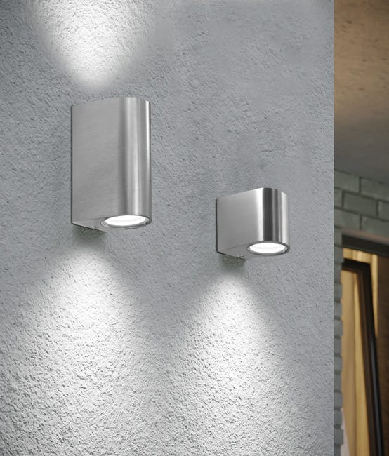 Kinkiet zewnętrzny BOSTON IP44 srebrne GU10 POLUX