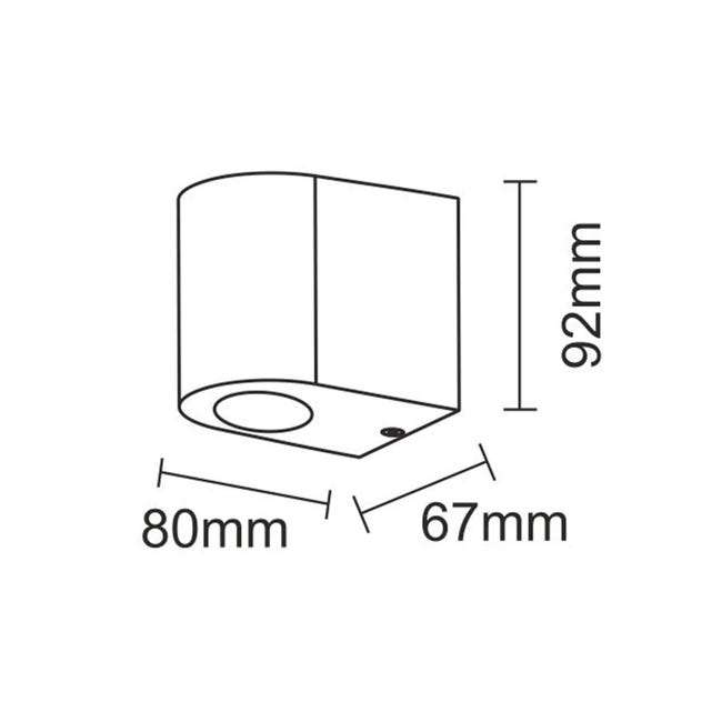 Kinkiet zewnętrzny BOSTON IP44 srebrne GU10 POLUX