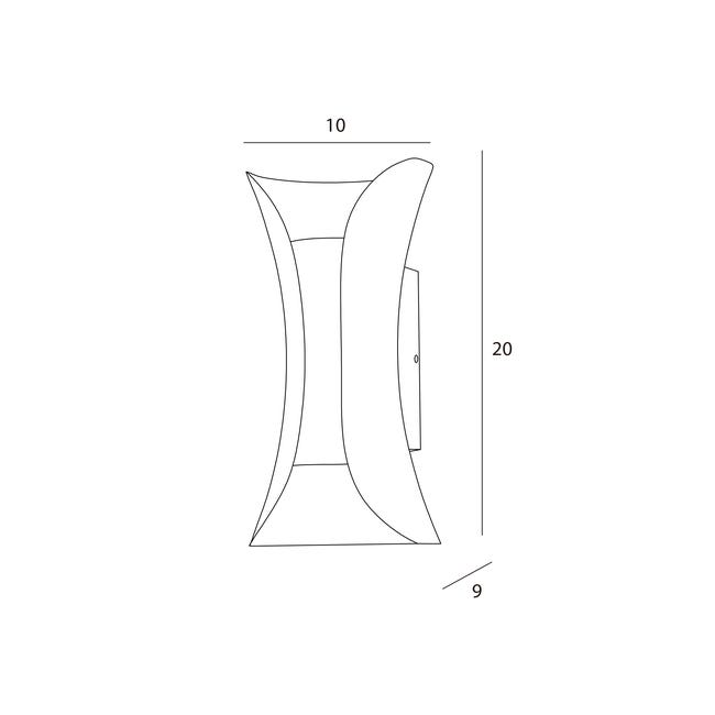 Kinkiet zewnętrzny Dante czarny Italux