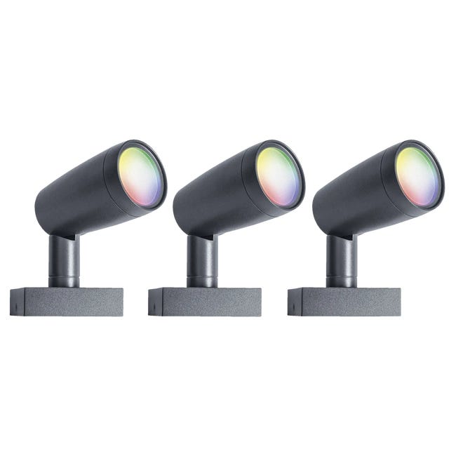 Kinkiet zewnętrzny Gardenspot 3 szt. 680 lm IP65 czarny LED Ledvance