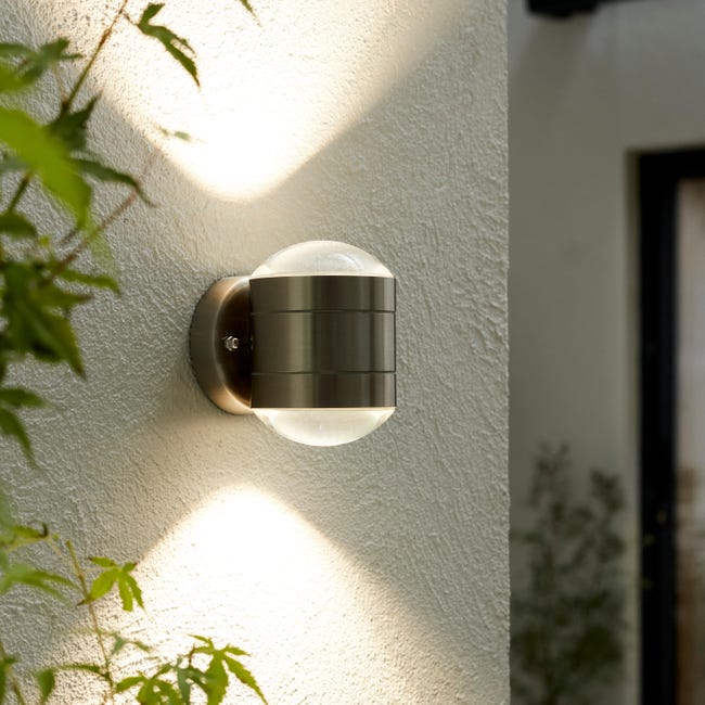 Kinkiet zewnętrzny Plata srebrny IP54 2 x LED INSPIRE