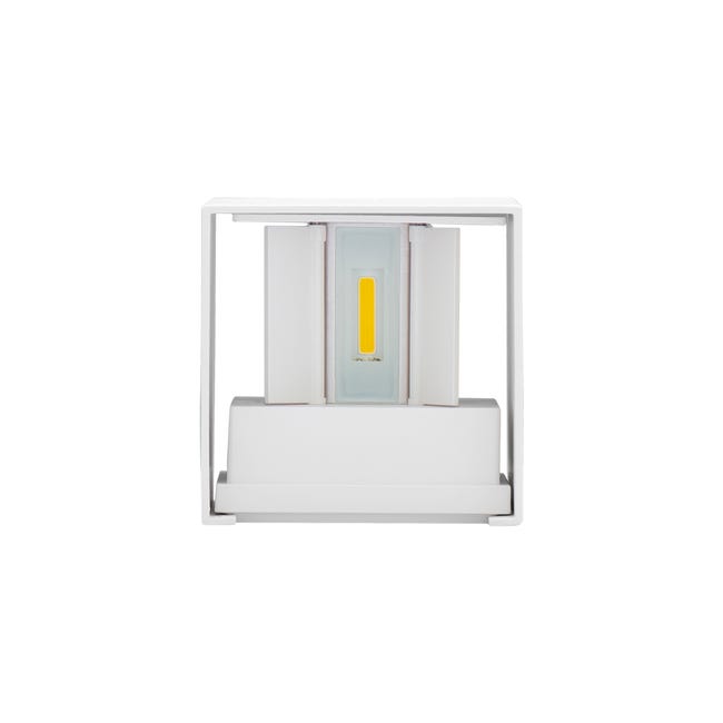 Kinkiet zewnętrzny Roxbury biały kwadratowy IP54 LED Inspire