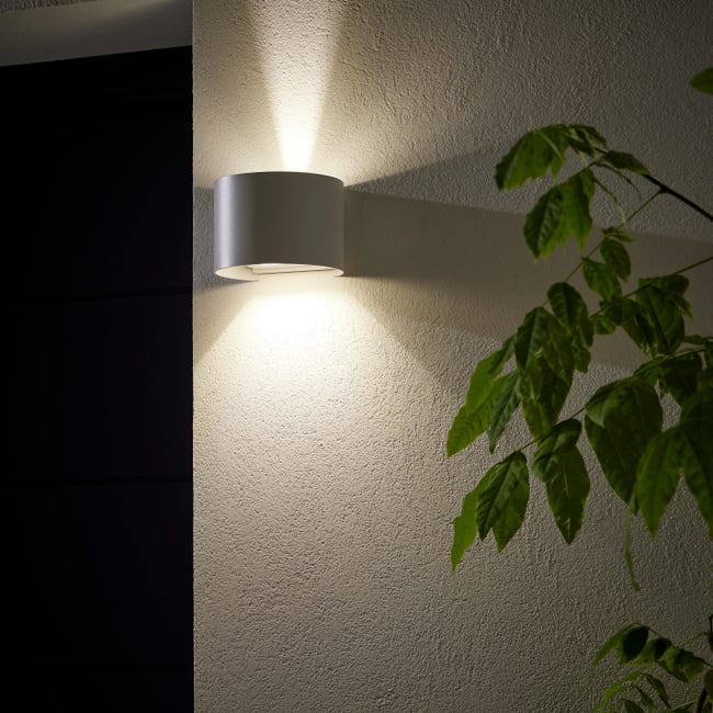 Kinkiet zewnętrzny Roxbury biały okrągły IP54 LED Inspire