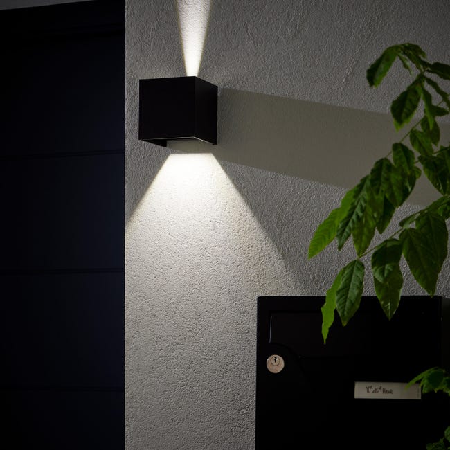 Kinkiet zewnętrzny Roxbury czarny kwadratowy IP54 LED Inspire