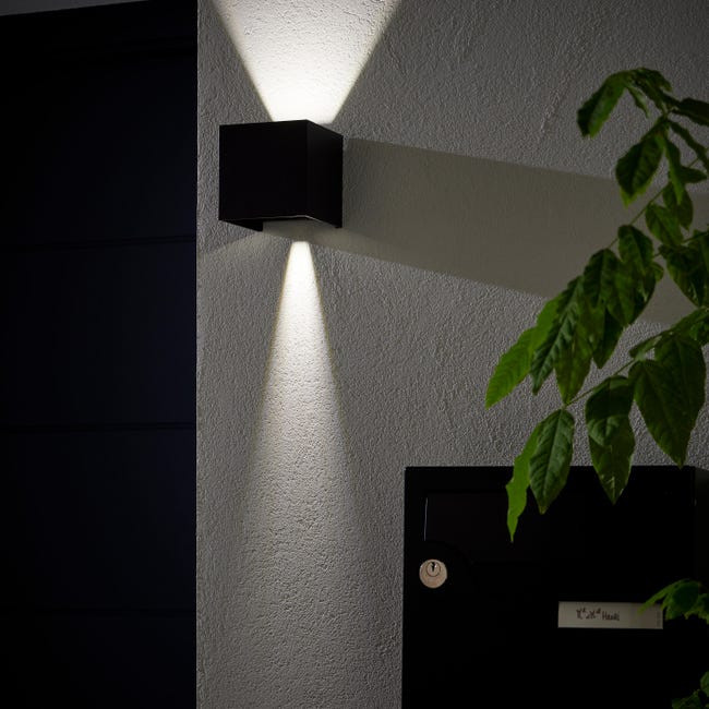 Kinkiet zewnętrzny Roxbury czarny kwadratowy IP54 LED Inspire