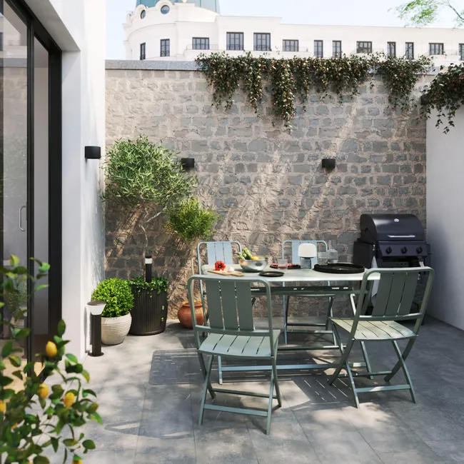 Kinkiet zewnętrzny Roxbury czarny okrągły IP54 LED Inspire