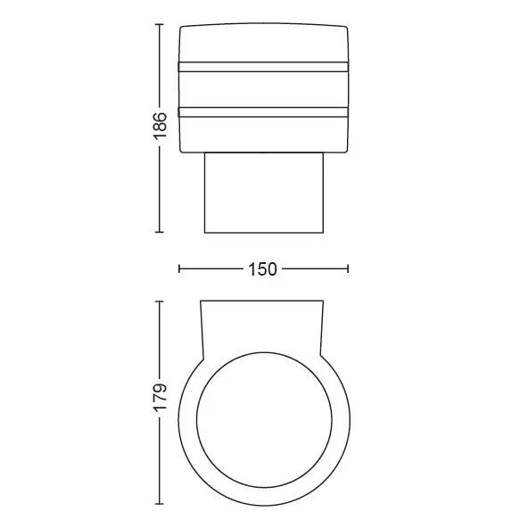 Kinkiet zewnętrzny Tuar Hue IP44 srebrny E27 Philips Hue