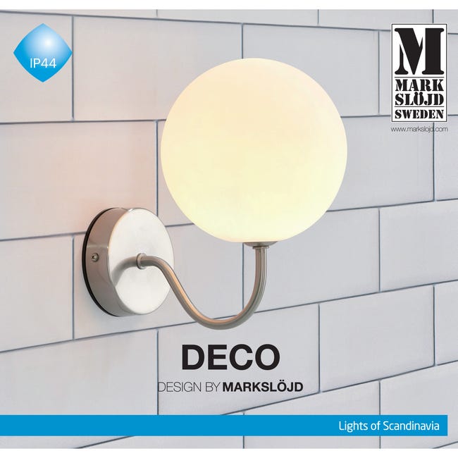 Kinkiet łazienkowy Deco IP44 srebrny G9 Markslojd