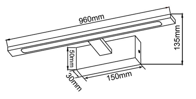 Kinkiet łazienkowy Isla IP44 96 cm biały LED Light Prestige