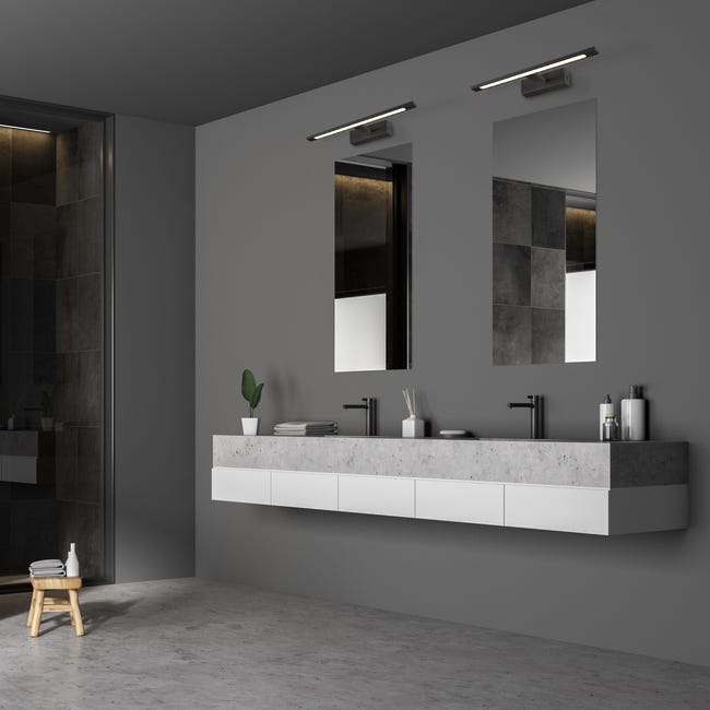 Kinkiet łazienkowy Isla IP44 96 cm czarny LED Light Prestige