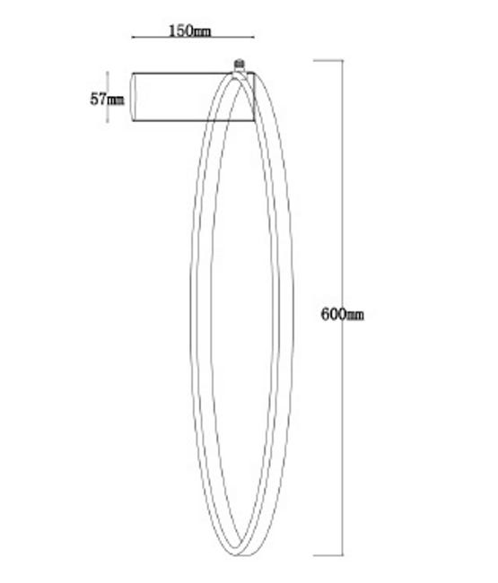 Kinkiet łazienkowy Mirror IP44 czarny 60 cm LED Light Prestige