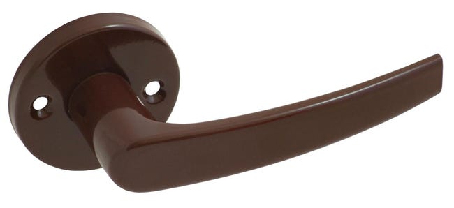 Klamka do drzwi wewnętrznych na rozecie G Brązowa