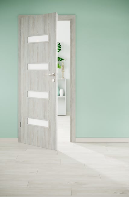 Klamka do drzwi wewnętrznych na rozecie Mila Nikiel/satyna