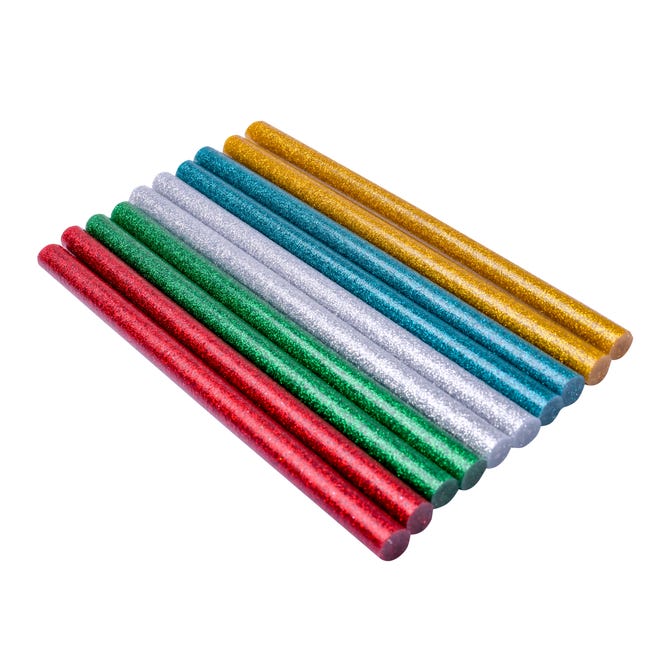 Klej termotopliwy brokatowy 11.2 mm / 200 mm CON-GKS-61120 10 szt. Drel