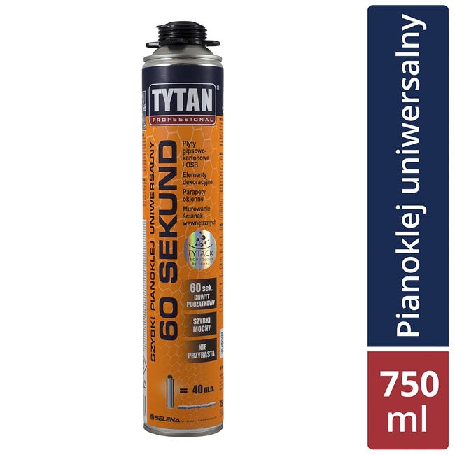 Klej uniwersalny poliuretanowy 60 SEKUND 750 ml Tytan Professional