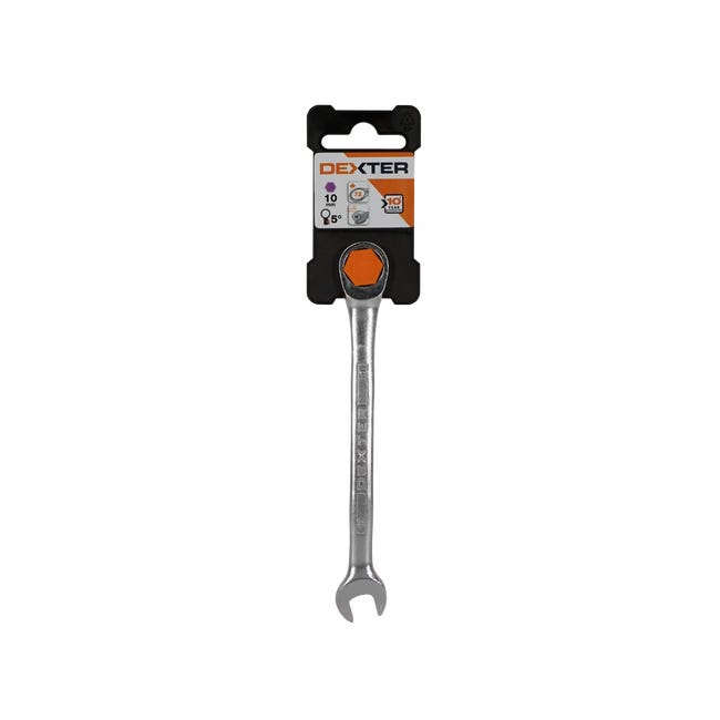 Klucz płasko-oczkowy z grzechotką CRV 10 mm Dexter