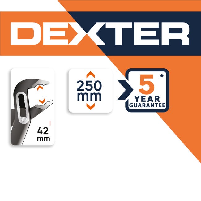 Klucz szczypce nastawne do rur 250 mm żabka Dexter