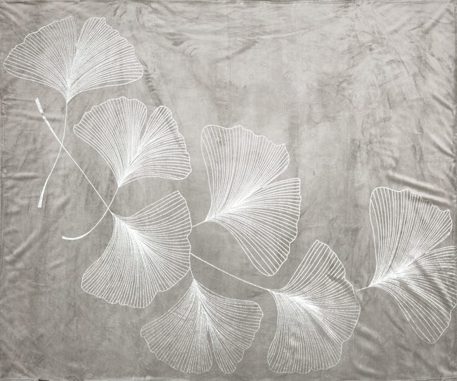Koc Ginko srebrny 150 x 200 cm
