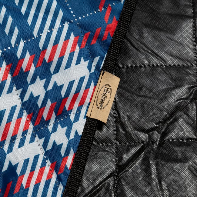 Koc piknikowy Harmony Krata 130 x 150 cm granatowo-czerwony