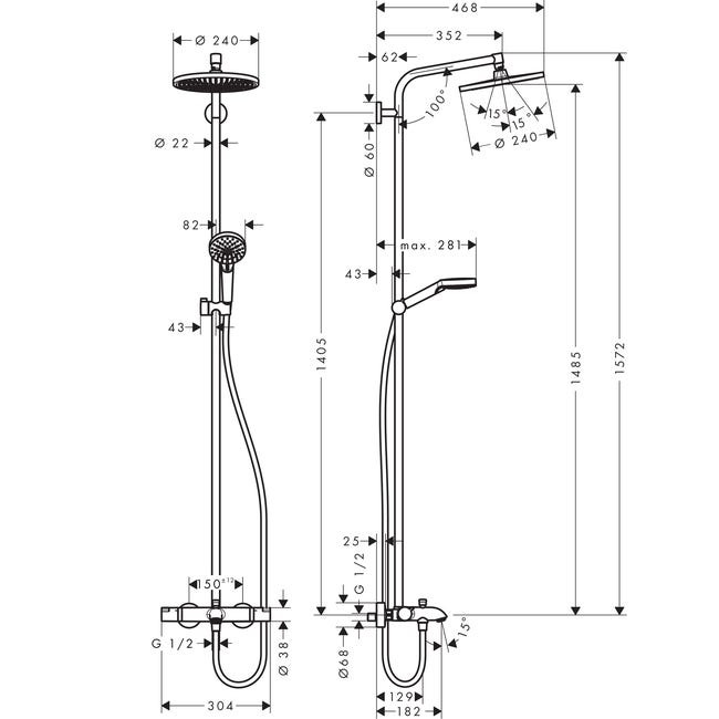 Kolumna prysznicowa Crometta S Hansgrohe