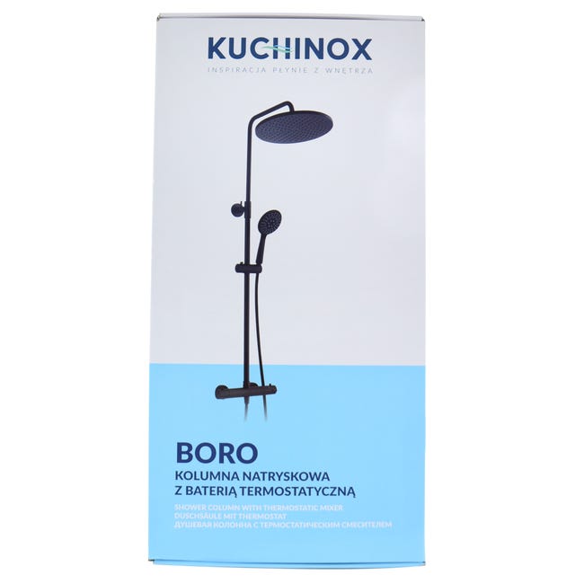 Kolumna prysznicowa z baterią czarna Boro Kuchinox