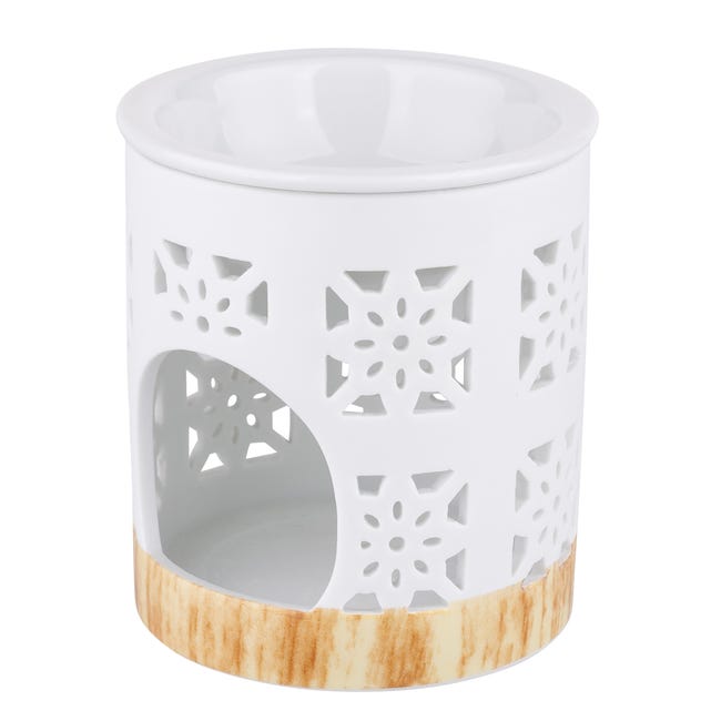 Kominek ceramiczny do olejków zapachowych wys. 11 cm biały