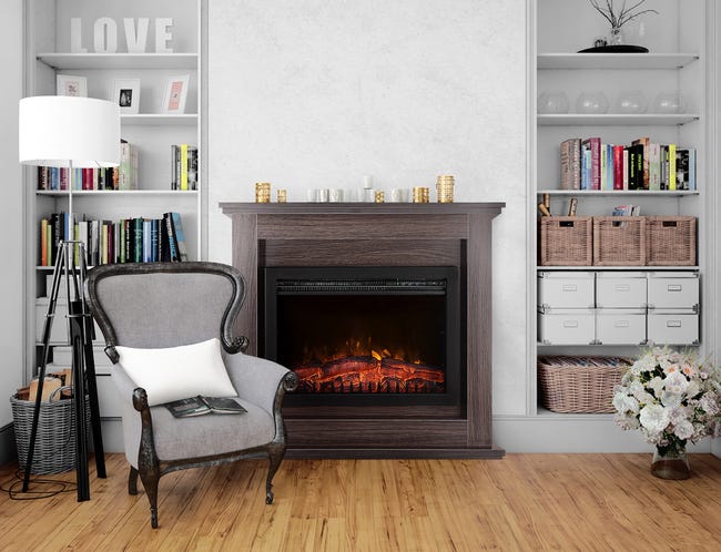 Kominek elektryczny CLOE Wenge 2000 W FERRETTI